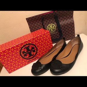 Tory Burch Black Ballet Flats